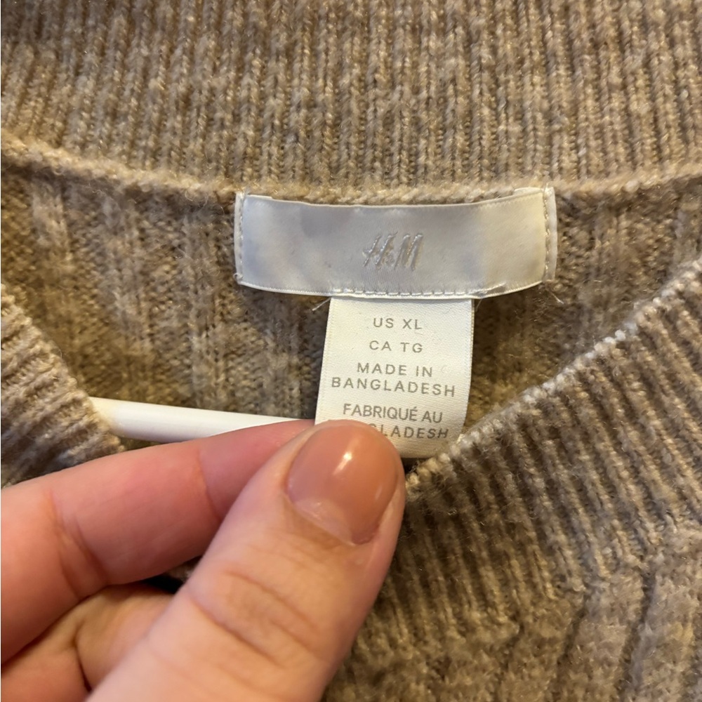 H&M Taupe Ribbed Cardigan - Picture 4 of 4